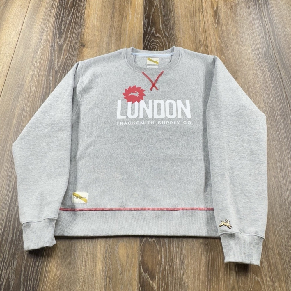 NWOT London Marathon Tracksmith Crewneck Sweatshirt New England SOLD OUT Medium - Picture 3 of 16